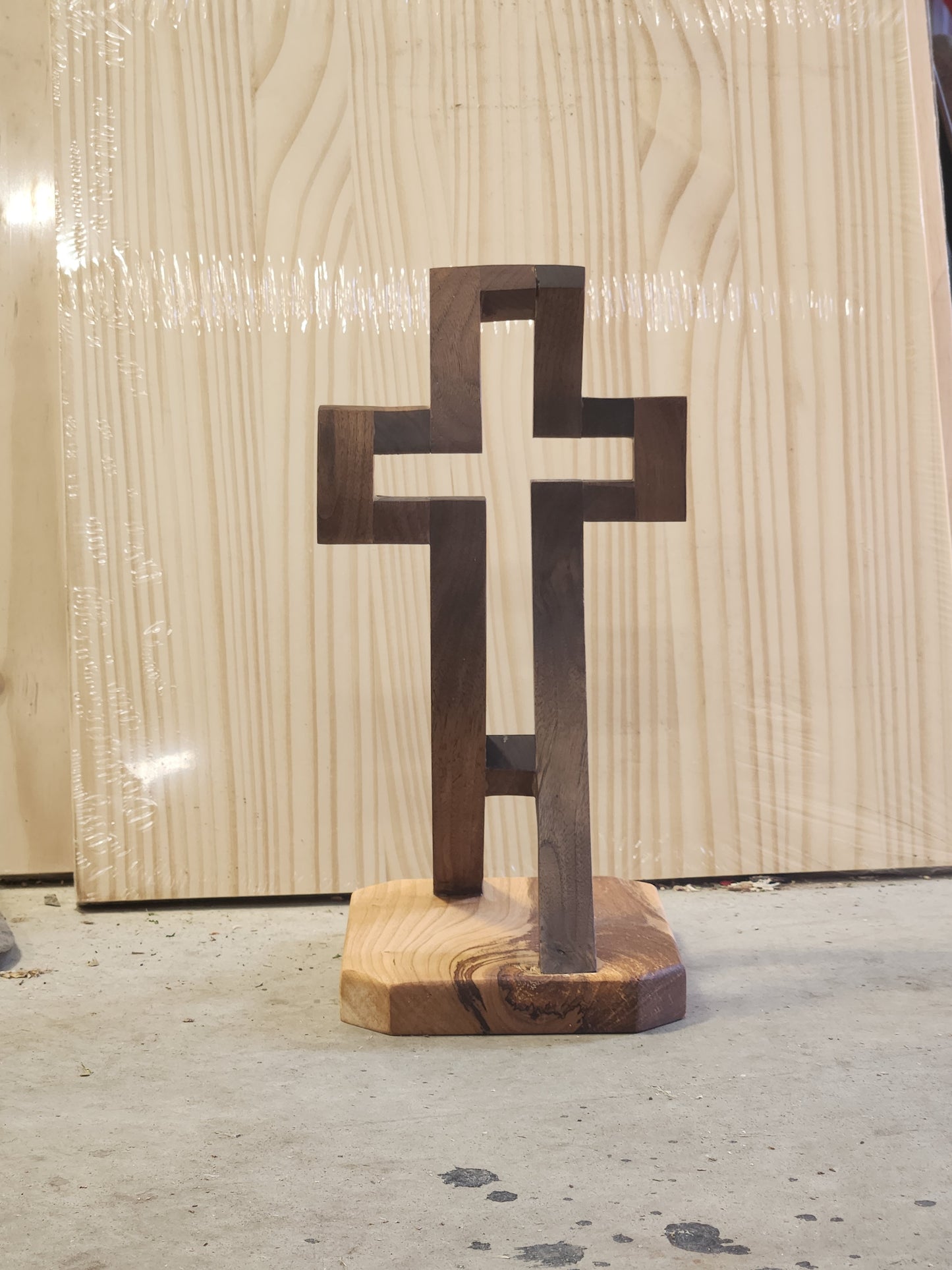 Ichthys (Jesus fish) and Cross Christian Art