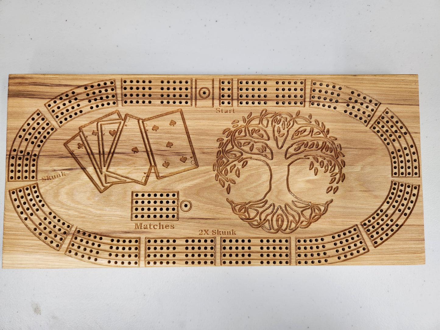 Tree of Life Cribbage Board