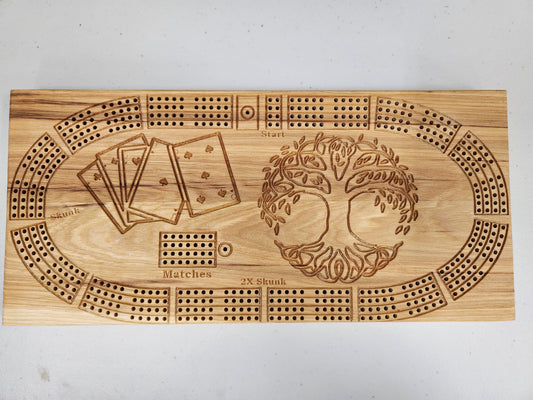 Tree of Life Cribbage Board